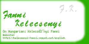 fanni kelecsenyi business card